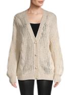 My Story Embellished Cable-knit Cardigan