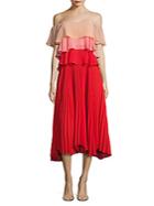Delfi Collective Vanessa Ruffle Tiered Off-the-shoulder Dress