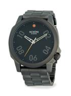 Nixon Gunmetal-tone Stainless Steel Bracelet Watch