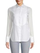 Valentino Plastron Silk Cotton Shirt