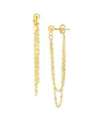Saks Fifth Avenue Front To Back 14k Yellow Gold Earrings