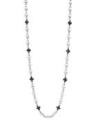 King Baby Studio Sterling Silver & Black Cubic Zirconia Cross Necklace