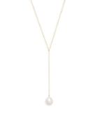 Saks Fifth Avenue 14k Yellow Gold & Baroque Freshwater Pearl Lariat Necklace