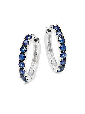 Casa Reale Blue Sapphire & 18k White Gold Earrings
