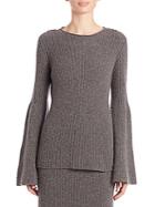 The Row Atilia Cashmere Bell-sleeve Sweater