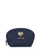 Love Moschino Quilted Zip Pouch