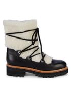 Marc Fisher Ltd Isha Shearling-trim Leather Boots