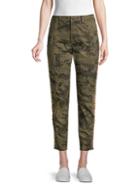 Driftwood Jackie High-rise Embroidered Camo Ankle Jeans