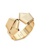Alexis Bittar Folded Knot 10k Goldplated Hinged Bracelet
