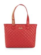 Love Moschino Metallic Logo Quilted Tote