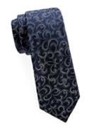 Saks Fifth Avenue Made In Italy Tonal Swirl Silk Tie