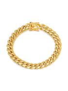 Anthony Jacobs 18k Goldplated Stainless Steel Miami Cuban Chain Link Bracelet