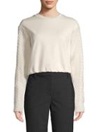 3.1 Phillip Lim Knitted-sleeve Cotton Sweater