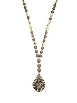 Saks Fifth Avenue Beaded Pendant Necklace