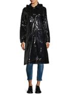 Jane Post Long-sleeve Glossy Rain Coat
