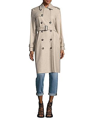 Set Double-breasted Trench Coat
