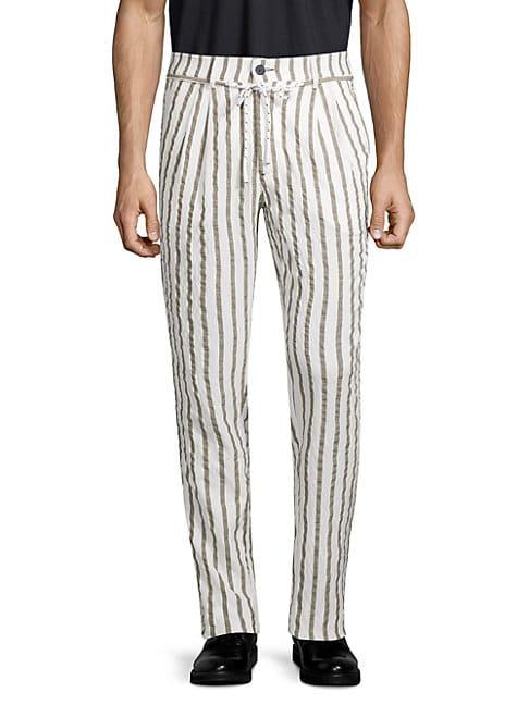 Rnt23 Striped Buttoned Pants