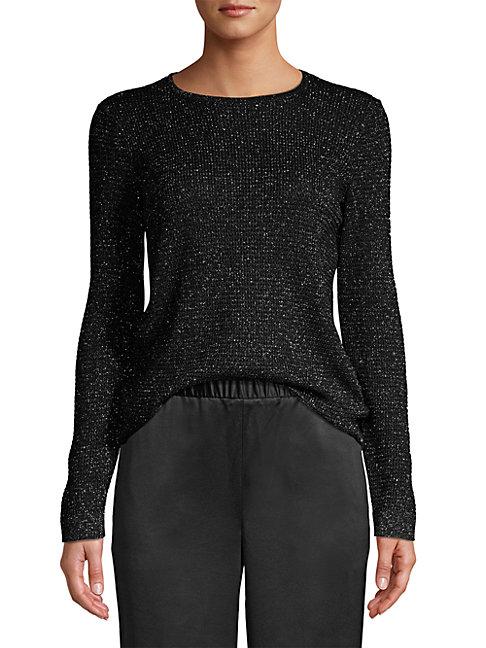 Eileen Fisher Metallic Merino Wool-blend Sweater