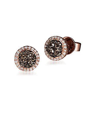Le Vian Chocolatier Diamond & 14k Rose Gold Earrings