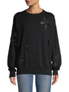 Moschino Couture Floral Lace Wool-blend Sweater