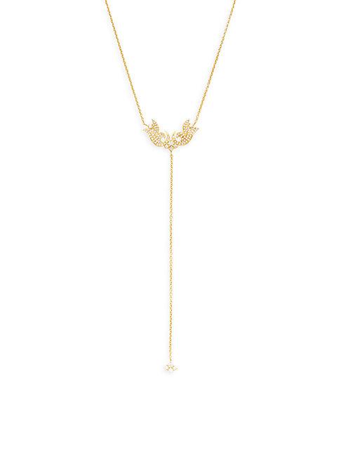 Sara Weinstock French Tulip 18k Yellow Gold & Diamond Lariat Necklace