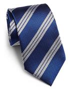 Saks Fifth Avenue Collection Textured Striped Silk Tie