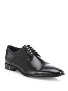 Versace Collection Perforated Toe Leather Oxfords