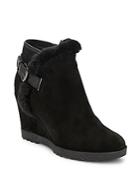 Aquatalia By Marvin K Christa Leather & Suede Wedge Booties