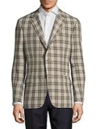 Hickey Freeman Button-front Linen Jacket