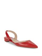 Paul Andrew Point Toe Leather Slingback Flats