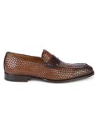 Bruno Magli Faneta Braided Leather Penny Loafers