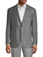 Corneliani Classic-fit Windowpane Wool Sportcoat