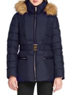 Donna Karan New York Faux Fur-trimmed Down Jacket
