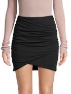 James Perse Asymmetrical Cotton-blend Mini Skirt