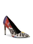 Balmain Printed Leather Pumps