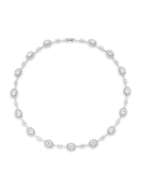 Adriana Orsini Oval Pendant Crystal Collar Necklace