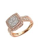 Effy Diamond 14k White & Rose Gold Ring