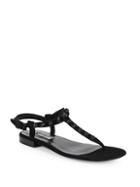 Balenciaga Studded Leather T-strap Sandals