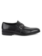 Salvatore Ferragamo Damien Leather Monk-strap Shoes