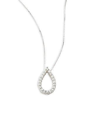 Saks Fifth Avenue 14k White Gold Diamond Pendant Necklace