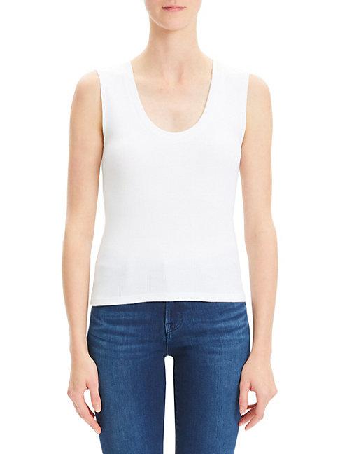 Theory Compact Scoopneck Ribbed Tank Top