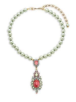 Heidi Daus Crystal Oval Drop Necklace
