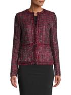 Donna Karan New York Fringed Tweed Jacket