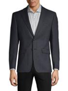 Calvin Klein Plaid Wool-blend Blazer