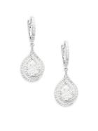 Effy White Diamond & 14k White Gold Drop Earrings