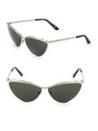Balenciaga Goldtone 62mm Cateye Sunglasses