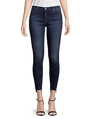 7 For All Mankind Asymmetrical Cuff Ankle Jeans