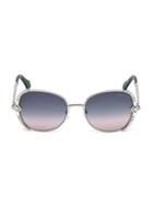 Roberto Cavalli 56mm Embellished Metal Square Sunglasses