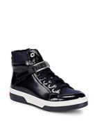 Love Moschino Lace-up Leather Sneakers