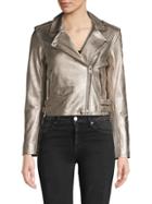 Iro Metallic Leather Jacket